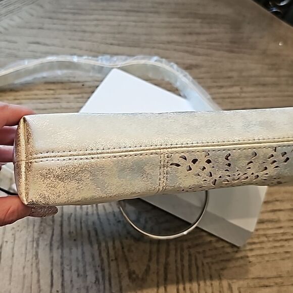 Metallic silver gold shoulder bag NWT T shirt & Jeans - Picture 3 of 10